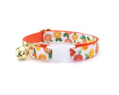 Pet Collar - Marigold - Orange and Yellow Floral