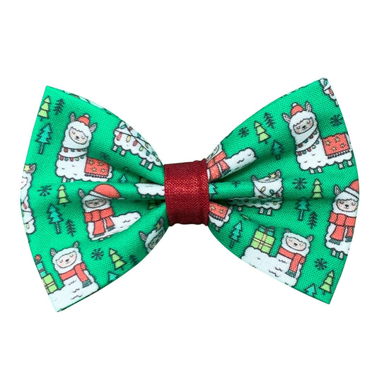 Pet Bow Tie- Holiday Llamas