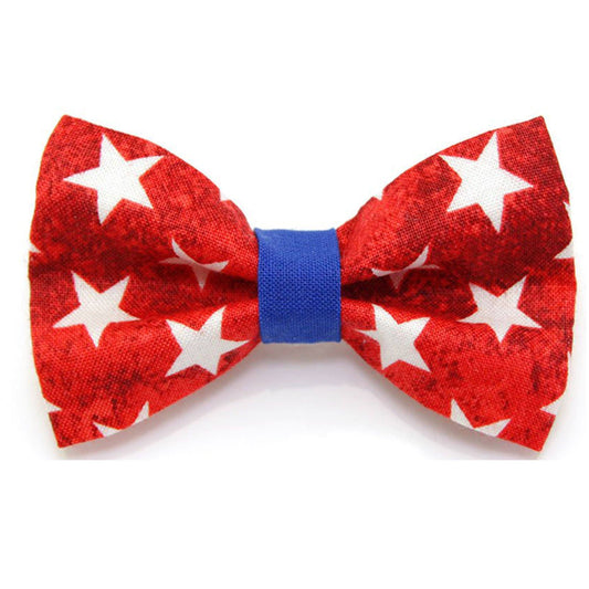 Pet Bow Tie - Victory Red & White Stars