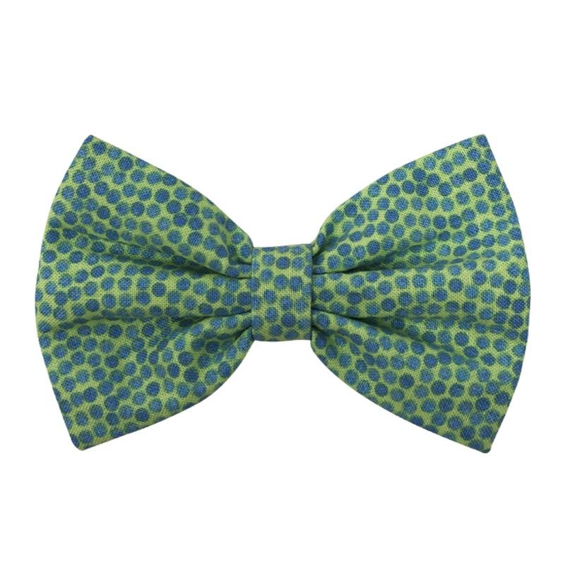 Pet Bow Tie - Seafoam Dots