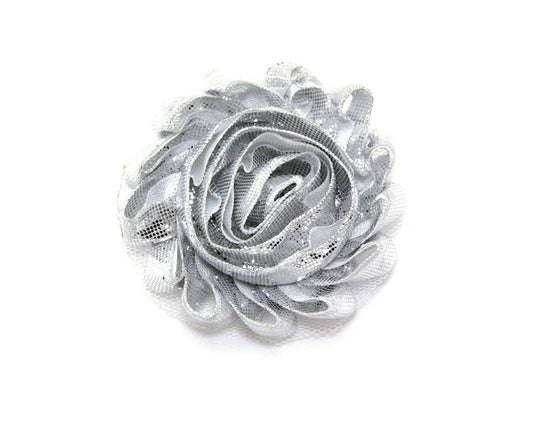 Pet Flower Corsage - Shiny Silver